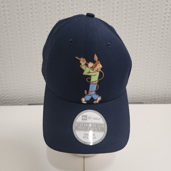 New Era Golf Navy Embroidered Cowboy Character Hat Adjustable Cap NEW - Picture 2 of 12